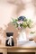White Vase -Flower Vase, Small Vases for Décor, Ceramic Vase for Shelf Décor, Table Décor, Decorative Vase for Bookshelf, Fireplace Mantle, Office, Centerpieces, Petite Farmhouse Décor, 7.7"